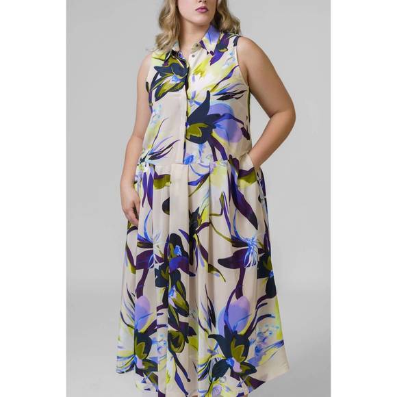NEW PSOPHIA floral dress in ivory
